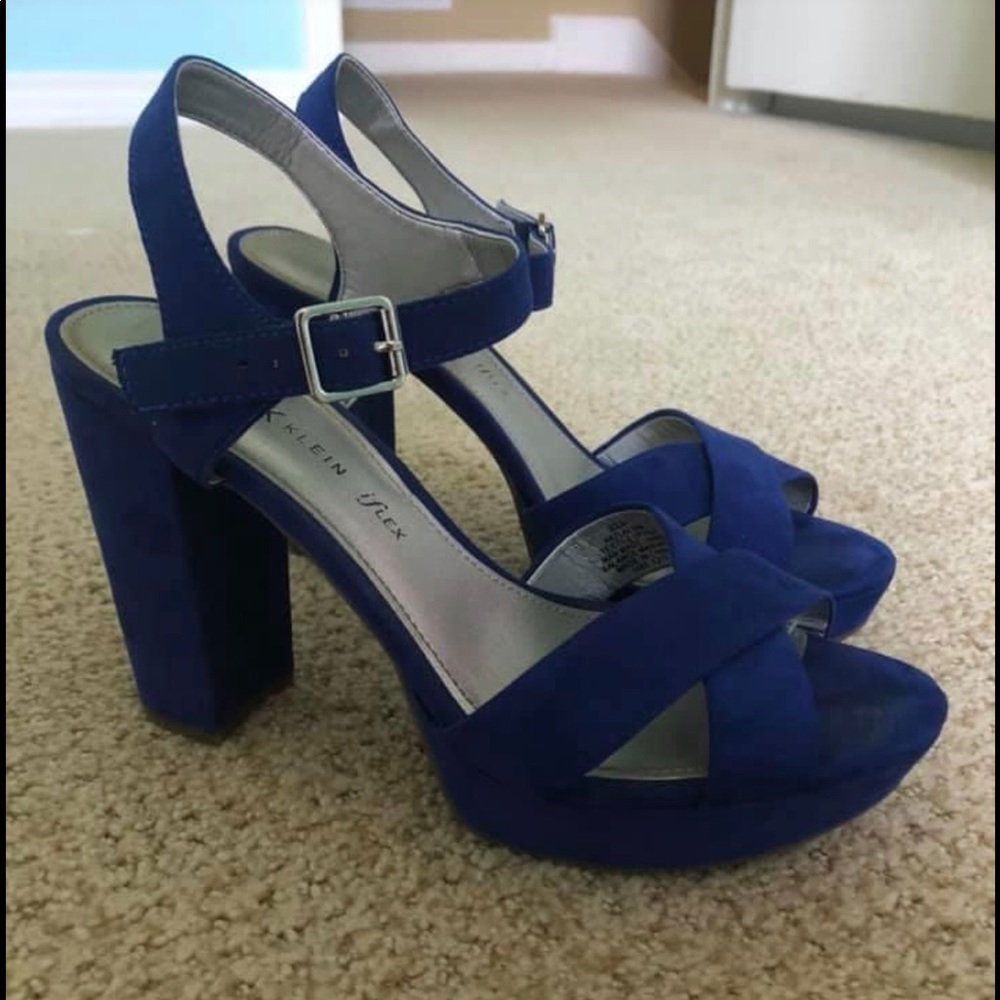 Anne Klein Blue Suede Pumps